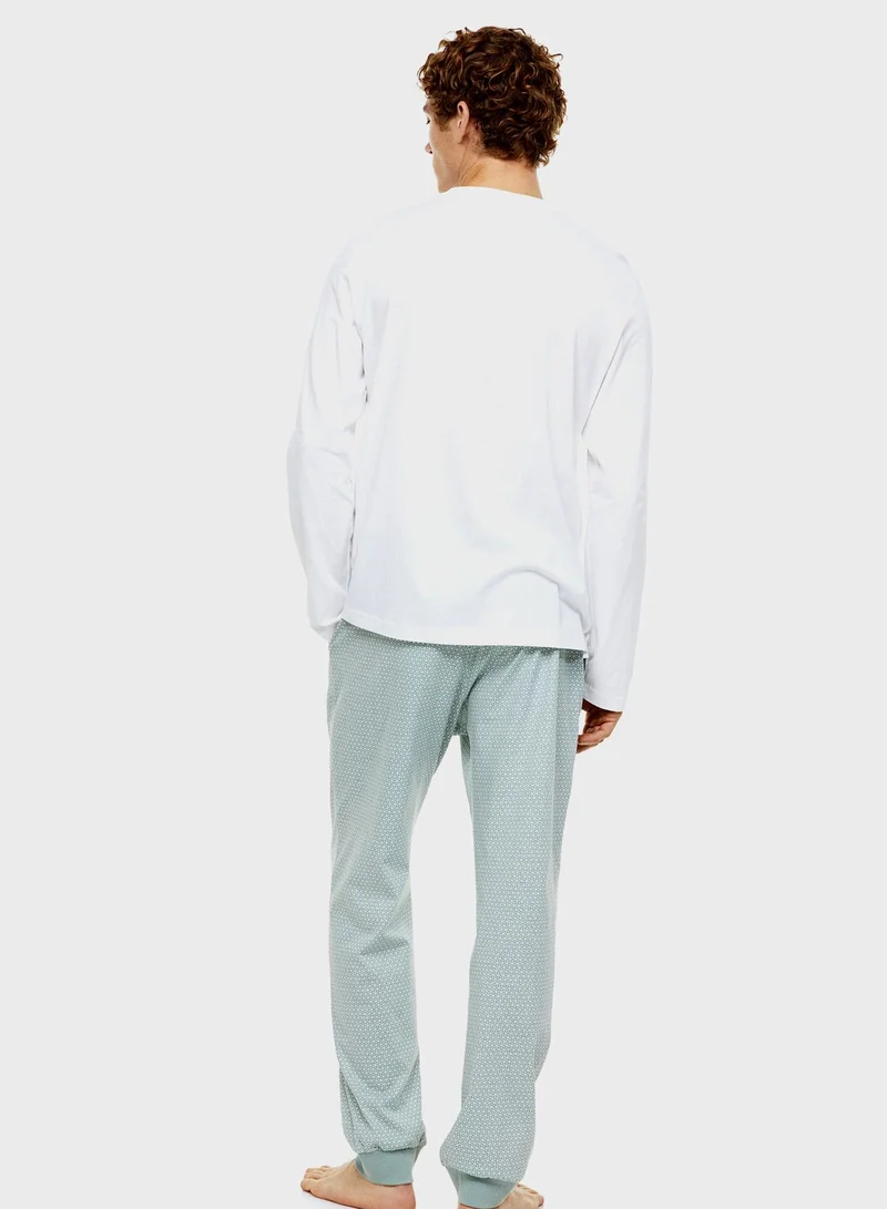 H&M 2 Pack Printed Pyjama Pants