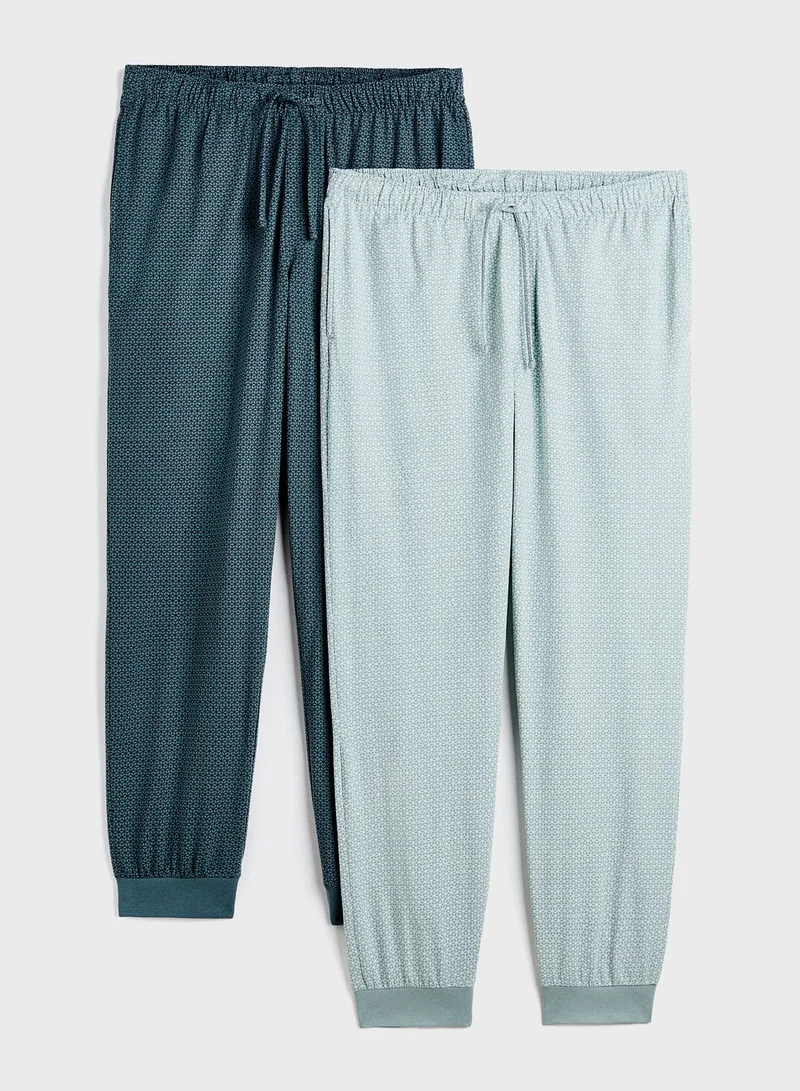 H&M 2 Pack Printed Pyjama Pants