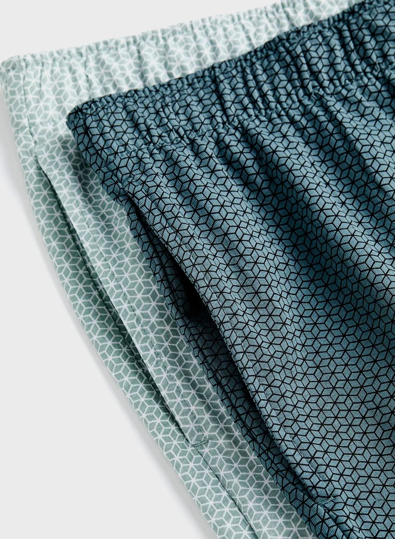 H&M 2 Pack Printed Pyjama Pants