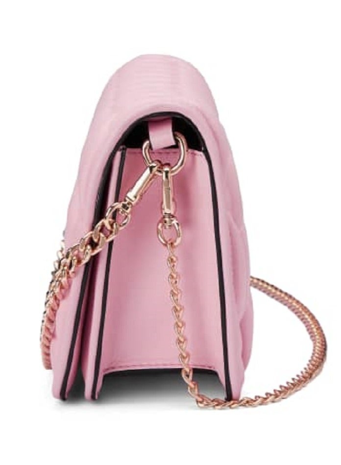 UHURA Light Pink Ruched Bag - Genuine Leather Handbag for Women, Trendy Small Purse, Stylish Handbag with Textured and Structured Design, Lightweight Handheld Bag for Daily Use, Premium Leather Craftsmanship for Versatile and Sophisticated Fashion - Image 3