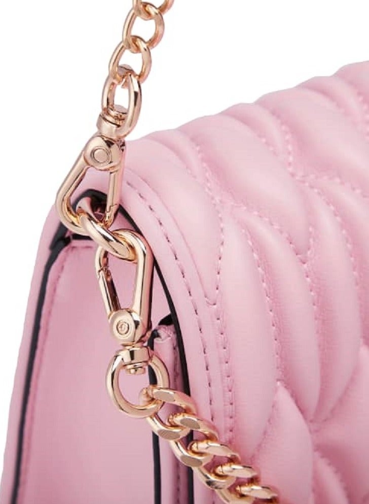 UHURA Light Pink Ruched Bag - Genuine Leather Handbag for Women, Trendy Small Purse, Stylish Handbag with Textured and Structured Design, Lightweight Handheld Bag for Daily Use, Premium Leather Craftsmanship for Versatile and Sophisticated Fashion - Image 5