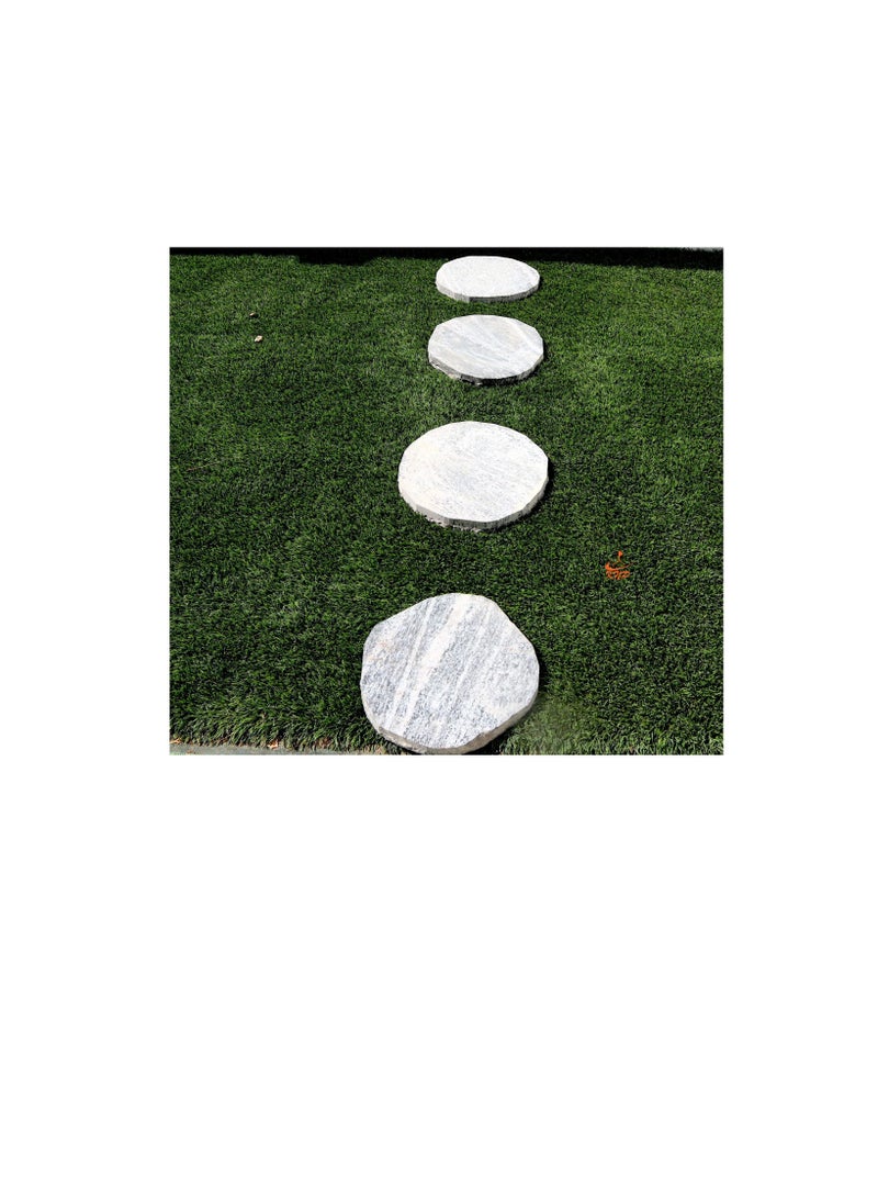 KNP Garden stepping stones Anti Slip 28-35cm Round Gray set of 5 stones - Image 2