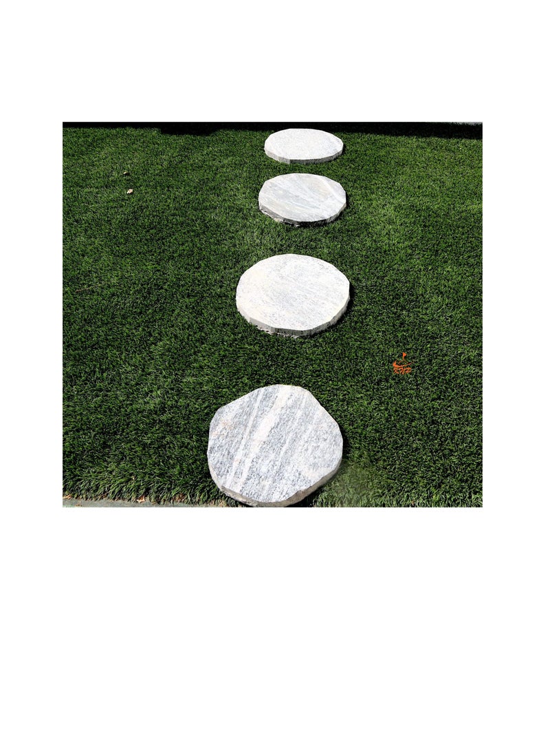 KNP Garden stepping stones Anti Slip 28-35cm Round Gray set of 5 stones - Image 3