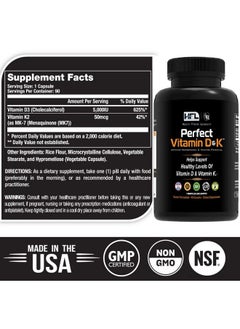 Perfect Vitamin D&K™ By Dr. Sam Robbins ; Vitamin D3 & K2 (Menaq7® Mk 7) ; 3 Month Supply ; 2X Absorbable ; Vegan Plant Based Micro Encapsulated - pzsku/Z3B1EB4A69EBDB8E175DCZ/45/_/1698054006/8d3ccf4f-2ed8-40dc-87ae-f8764d97a897