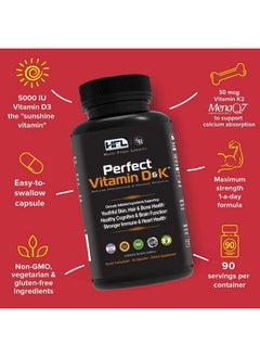 Perfect Vitamin D&K™ By Dr. Sam Robbins ; Vitamin D3 & K2 (Menaq7® Mk 7) ; 3 Month Supply ; 2X Absorbable ; Vegan Plant Based Micro Encapsulated - pzsku/Z3B1EB4A69EBDB8E175DCZ/45/_/1698054008/ed0e5b81-0040-4dbf-ba0d-7ab35ad9ab80