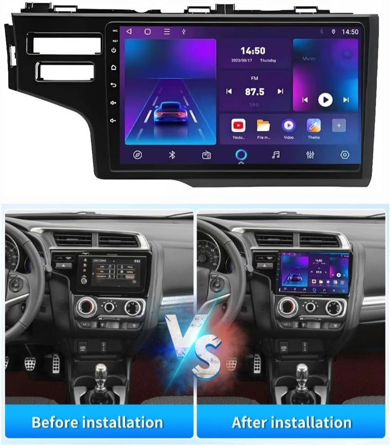 Vierex Honda Jazz Android Car Radio 10" Touchscreen (2014–2018) | Wireless CarPlay & Android Auto | GPS Navigation, Bluetooth, WiFi, DSP | AHD Camera | 2+32GB | 4-Core Fast System - Image 2