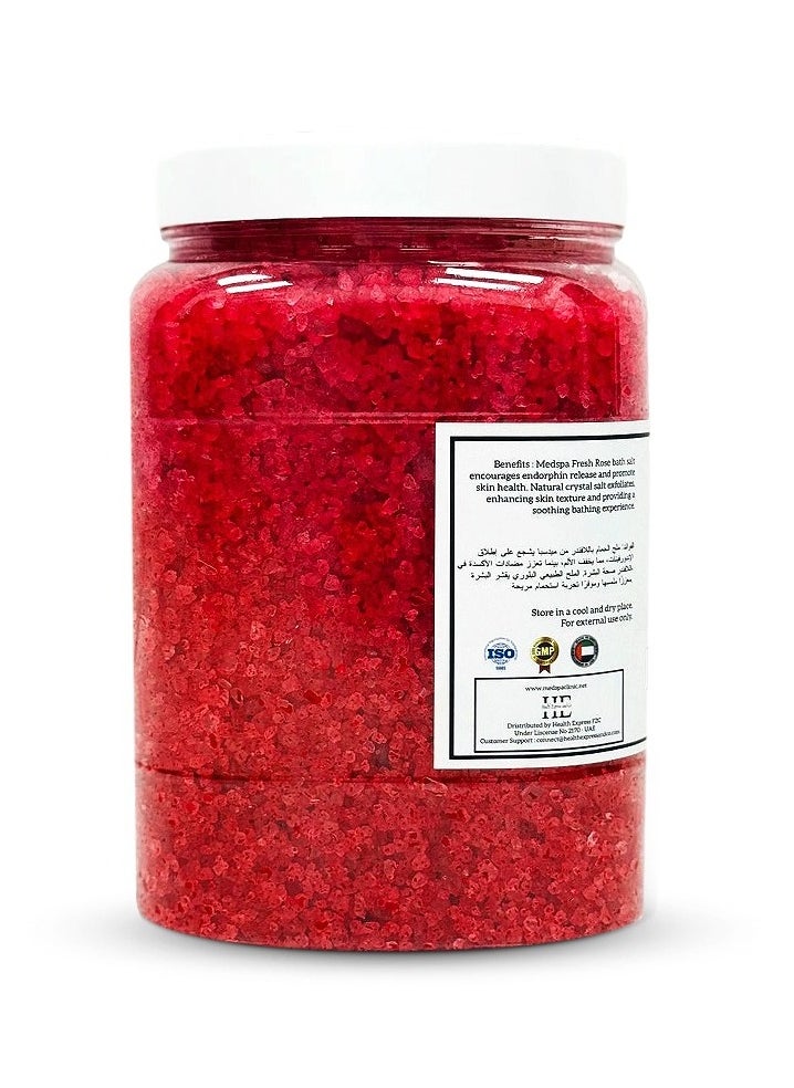 ميدسباكلينيك ملح استحمام فريش روز 3 كجم لمنتجعات الجسم والقدم، مهدئ، مريح، علاج عطري  - Image 3