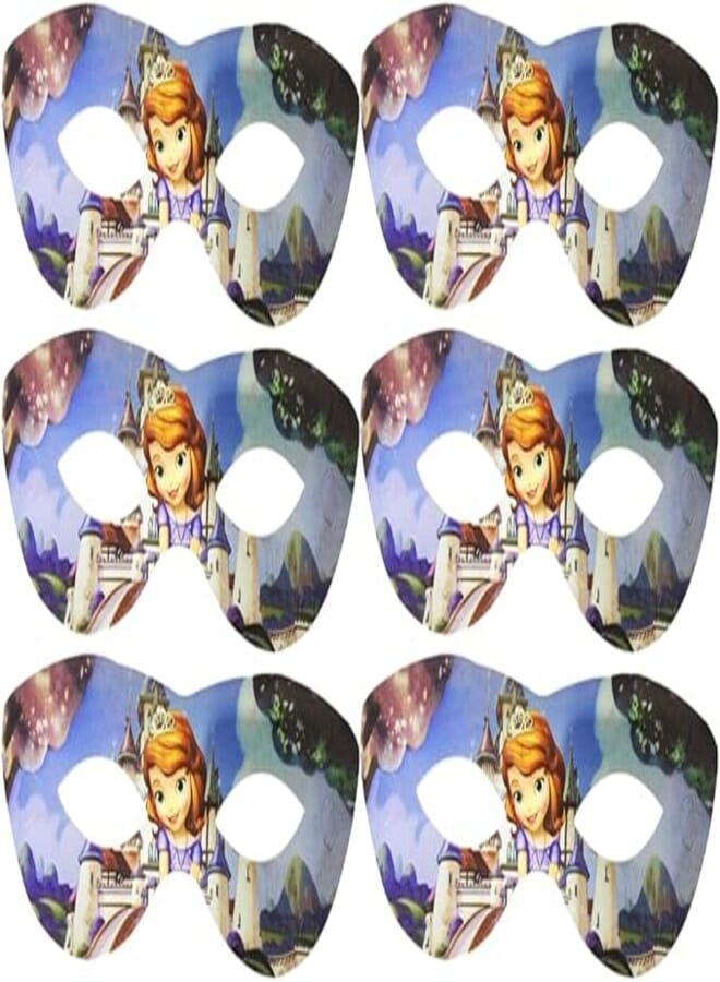 Paper Eye Mask sofia With Cat Eye Design For Party And Birthday Set Of 6 Pieces