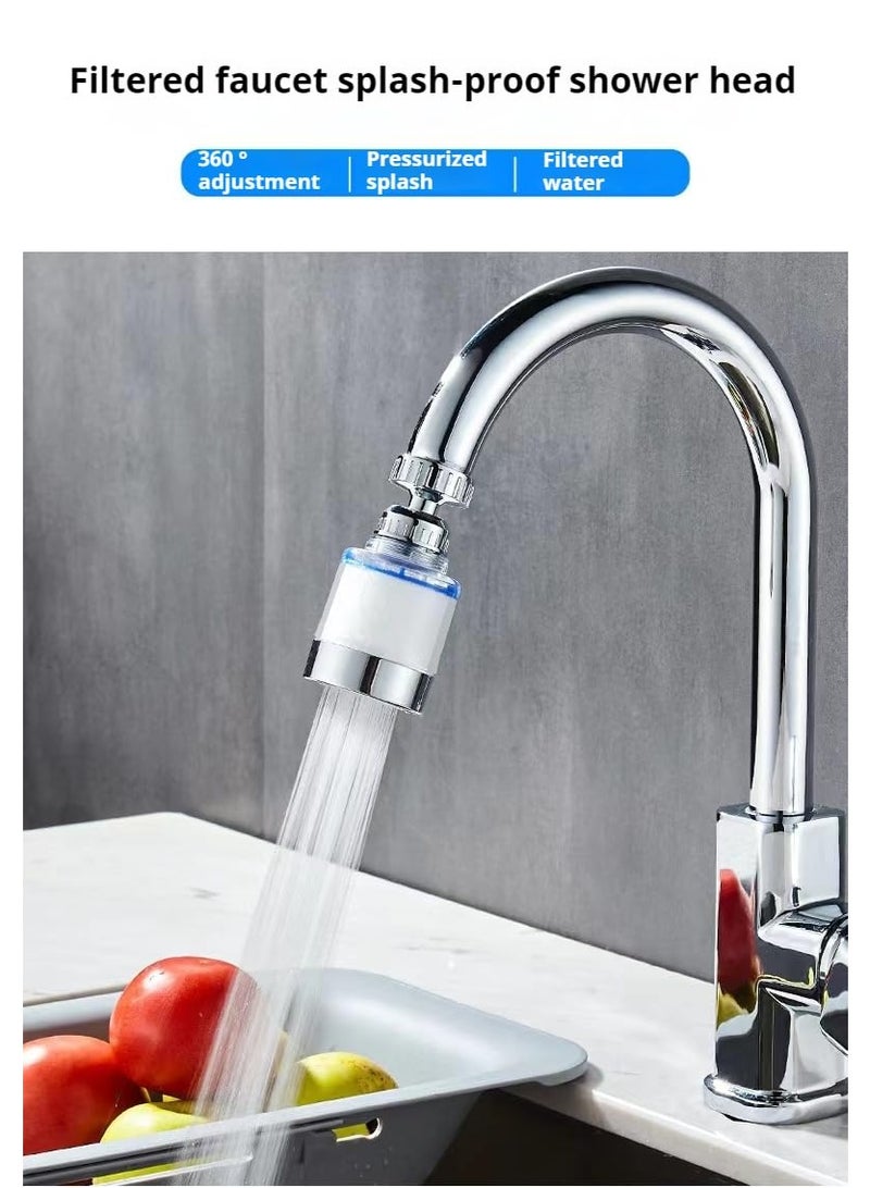 Fejytor 2 Pcs Sink Water Filter Faucet +14 filter Cartridges, 360° Rotating Tap Filter Removes 99.9% Chlorine Fluoride Heavy Metal & Soften Hard for kitchen & Bathroom/Face&drinking - Image 2