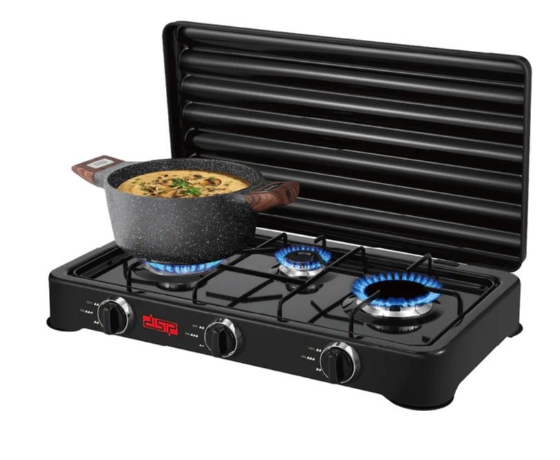 Bravo Gas Stove 3 burners Stainless Steel