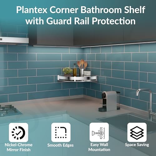 Plantex Stainless Steel Corner Shelf for Bathroom Wall/Bathroom Corner Shelves/Bathroom Shelf Rack/Side Corner Shelf/Kitchen Organizer/Bathroom Corner Rack- (9x9 inches, Chrome) - Image 3