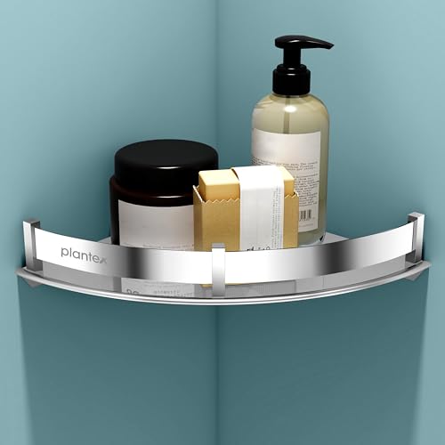 Plantex Stainless Steel Corner Shelf for Bathroom Wall/Bathroom Corner Shelves/Bathroom Shelf Rack/Side Corner Shelf/Kitchen Organizer/Bathroom Corner Rack- (9x9 inches, Chrome) - Image 1