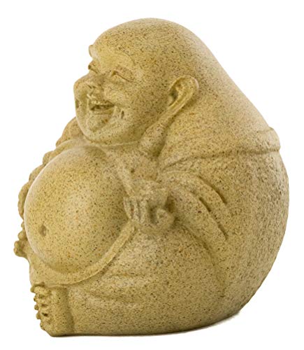 Top Collection Mini Happy Buddha Laughing Statue - Hand Painted Essence of Joy Big Belly Buddha in Sandstone Finish - 3.25Inch Collectible East Asian New Age Lucky Buddha Figurine - Image 2