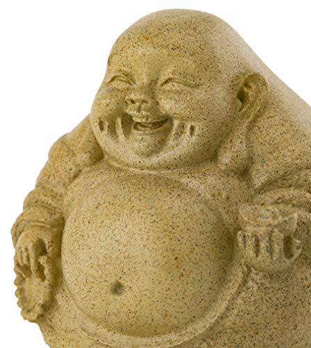 Top Collection Mini Happy Buddha Laughing Statue - Hand Painted Essence of Joy Big Belly Buddha in Sandstone Finish - 3.25Inch Collectible East Asian New Age Lucky Buddha Figurine - Image 5