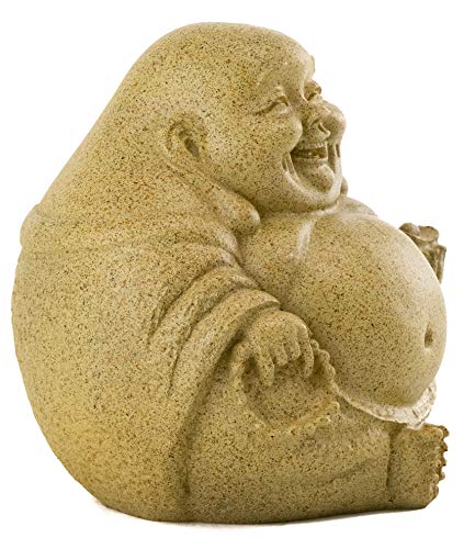 Top Collection Mini Happy Buddha Laughing Statue - Hand Painted Essence of Joy Big Belly Buddha in Sandstone Finish - 3.25Inch Collectible East Asian New Age Lucky Buddha Figurine - Image 4