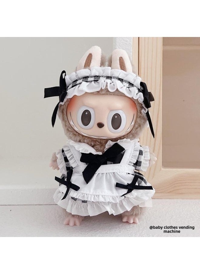 Labubu Clothes Accessories 17CM Labubu Pendant Baby Clothes Shoes Casual Suit-Specifications:10cm Cotton Doll-Color:Bed Eye Mask Pillow  - Image 3