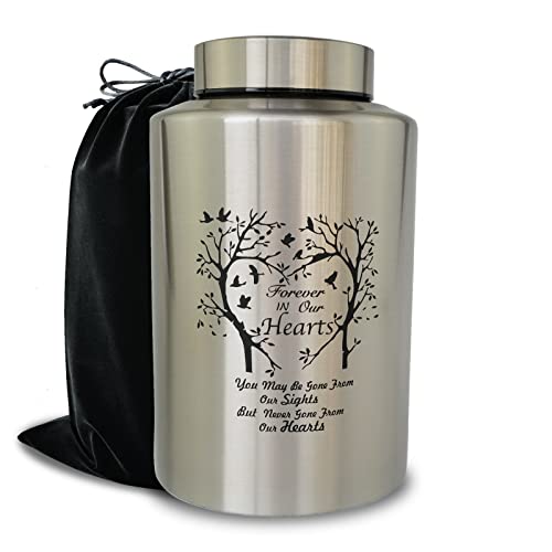 Mianachilu 220 lbs Large Urns for Adult Male Female Ashes, Decorative Funeral Cremation Keepsake Memorial Urn for Human Women Man Mom Dad Ashes(Tree of Love) - Image 1