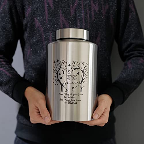 Mianachilu 220 lbs Large Urns for Adult Male Female Ashes, Decorative Funeral Cremation Keepsake Memorial Urn for Human Women Man Mom Dad Ashes(Tree of Love) - Image 5