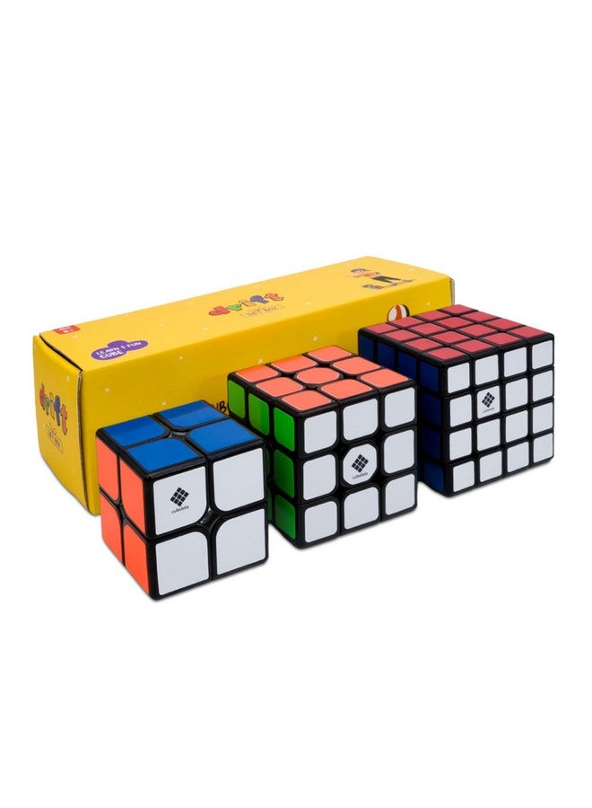 Cubelelo Cubelelo Drift 2x2 3x3 & 4x4 Black Premium Gift Box | 3-in-1 Puzzle Game Set | Triple The Challenge, Thrice The Fun | Ultimate Value Saver Combo | Brainstoming Toy for Children Kids & Adults  - Image 1
