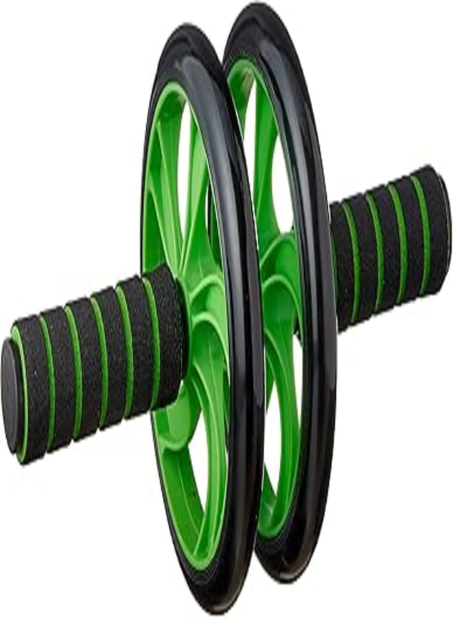 عجلة دوارة أخرى بمقبض لتمرين البطن - أسود وأخضر