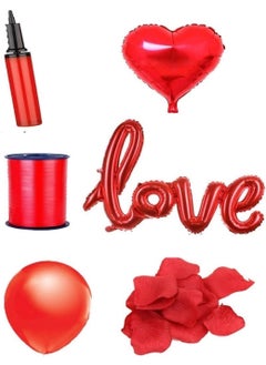 Best Party Valentine's Day Red Love Balloon-Pump-Rafia-Rose Petal-1 Heart Foil Balloon-30 Latex Balloons - pzsku/Z3B1F145481ACEFEFF295Z/45/_/1737346918/794fbc40-70a5-4905-8b35-6204835f90da