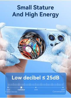 LEOKOR Magnetic Phone Cooler - Portable Lightweight RGB Mobile Phone Cooling Fan,for Tiktok Live Streaming  - Image 2