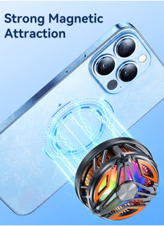 LEOKOR Magnetic Phone Cooler - Portable Lightweight RGB Mobile Phone Cooling Fan,for Tiktok Live Streaming  - Image 4