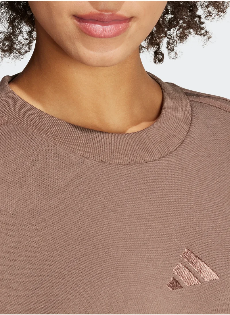 اديداس All Szn French Terry 3 Stripe Sweatshirt