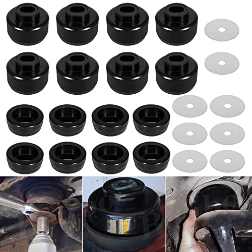 Bonbo 7-141 Body and Cab Mount Bushing Kit for Chevy Silverado & Sierra 1500/2500 2WD/4WD 1999-2014 Polyurethane Body Cab Mounts Black - Image 1