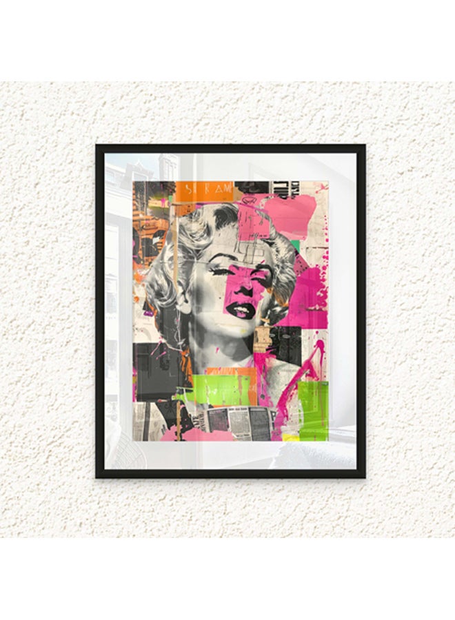 آرت دیکور  ديكور فني مؤطر بطباعة صورة فنية جميلة لمارلين مونرو فن البوب ​​جدار مبدع نابض بالحياة مطبوعات فنية للمشاهير لغرفة المعيشة وغرفة النوم والمكتب - Image 1