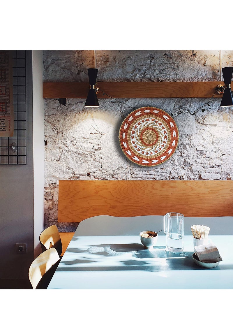 KASTWAVE Woven Wall Basket Decor Special Woven Bowls Trays Set Indoor Hanging Baskets for Table and Wall Rustic Durable Natural Handmade Boho Decorations - Image 4