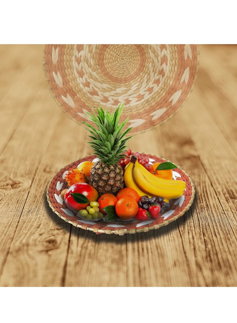 KASTWAVE Woven Wall Basket Decor Special Woven Bowls Trays Set Indoor Hanging Baskets for Table and Wall Rustic Durable Natural Handmade Boho Decorations - Image 2