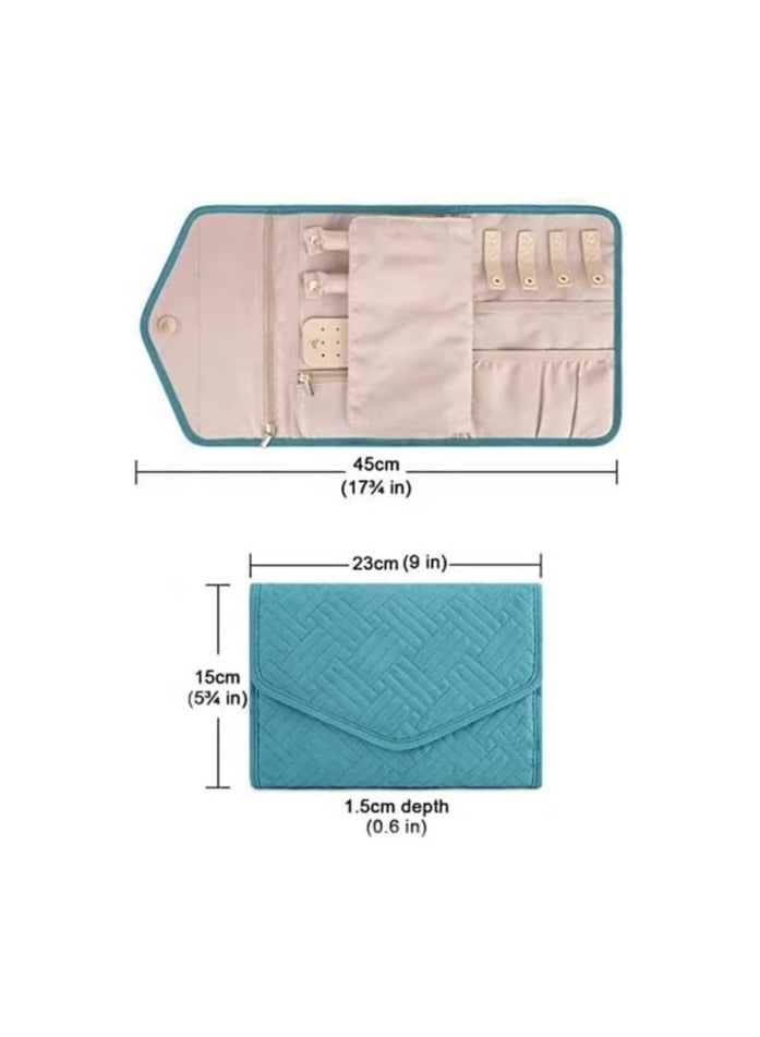 LIMOS Travel Jewelry Organizer Foldable Lightweight Jewelry Storage Case with Zipper Portable Large Capacity - Image 5