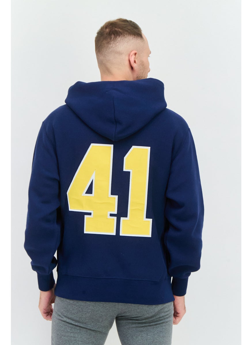 Champion Men Sportswear Fit Long Sleeves Outdoor Hoodies, Navy Blue  - Image 3