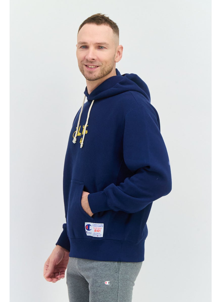 Champion Men Sportswear Fit Long Sleeves Outdoor Hoodies, Navy Blue  - Image 2