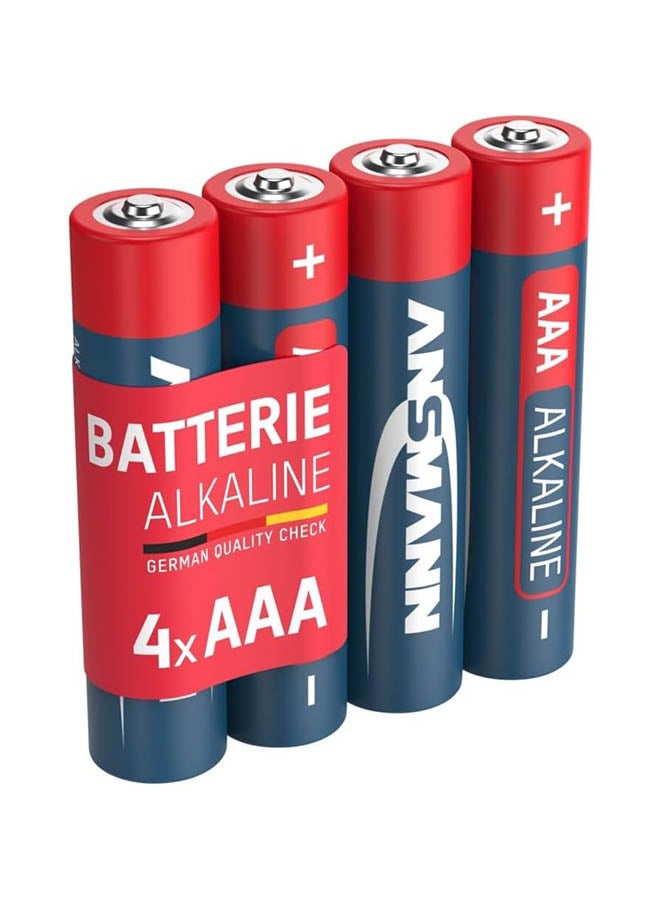 ANSMANN بطارية قلوية LR03 ميكرو AAA 1.5 فولت للاستخدام العام وساعة الحائط وإضاءة الفلاش والألعاب المنزلية والمكتب ومدة صلاحية 5 سنوات (عبوة من 4 قطع) مدة صلاحية 5 سنوات - Image 1