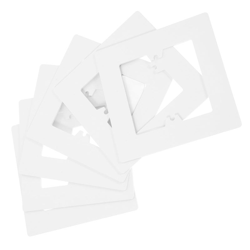 6Pcs 86 Type Screwless Light Switch Cover Wall Plate Spacer Decorative Electrical Outlet Repair Hole Cover - Image 2