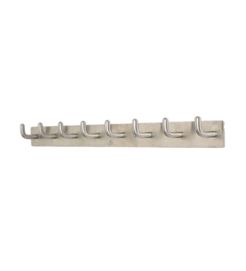 CRUST ULTRA PREMIUM 8 PIN ROBE HOOKS Towel Hooks Brushed Nickel Towel Hook Coat Hooks Wall Mounted SS304 Stainless Steel Wall Hook Robe Hook Towel Hanger for Bathroom Kitchen Hotel Garage Room Heavy Duty - ( Pack of 4) - Image 3
