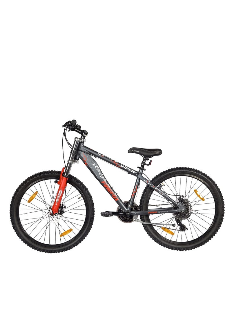 FIREFOX Viper 26T Unisex 21-Speed MTB | Alloy Hardtail Frame, Shimano Tourney Shifters, Disc Brakes, Front Suspension | 26-Inch Tires | 14-Inch Frame Size | Ideal for Riders 5'5" to 5'8"  - Image 3