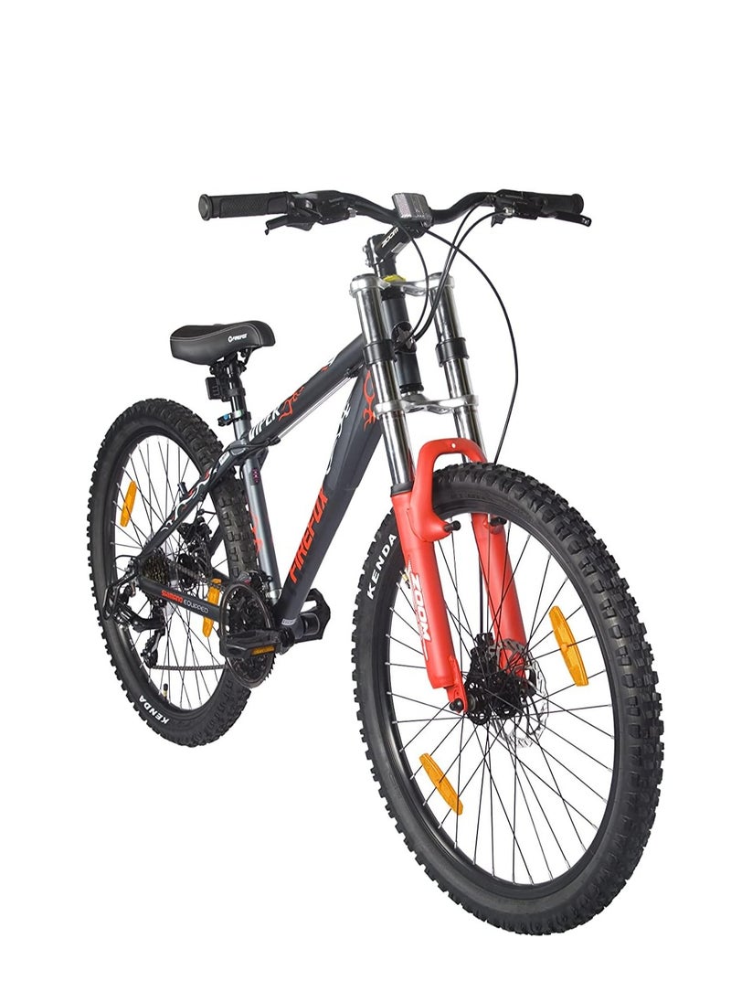 FIREFOX Viper 26T Unisex 21-Speed MTB | Alloy Hardtail Frame, Shimano Tourney Shifters, Disc Brakes, Front Suspension | 26-Inch Tires | 14-Inch Frame Size | Ideal for Riders 5'5" to 5'8"  - Image 5