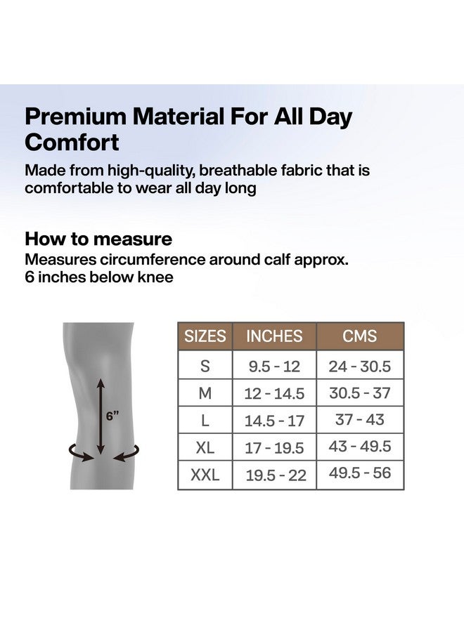 FOVERA Calf Support Compression Sleeve for Men & Women | Shin Splints, Leg and Calf Support for Varicose Veins, Pain Relief, Running, Gym, Sports (Size - L, 1 Pair) - Image 3