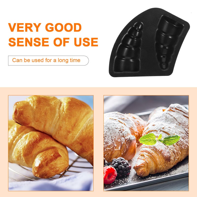 Nonstick Aluminum Alloy 3D Cartoon Croissant Cake Baking Mold for Air Fryer - Image 4