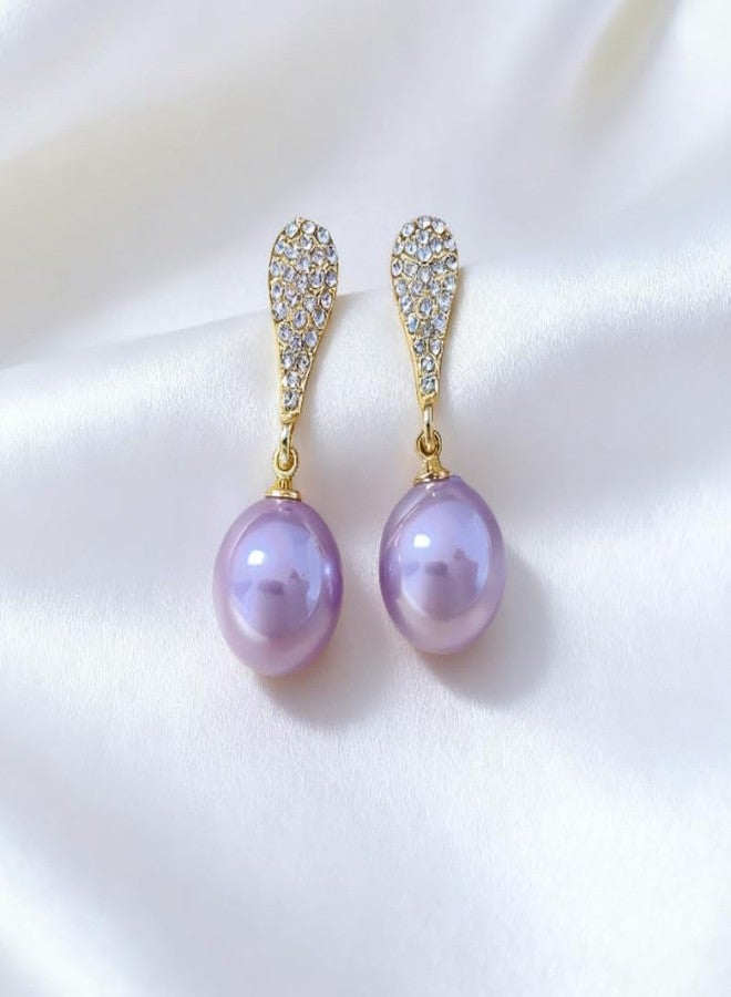 AMAAL American Diamond Earrings Set for Women | Elegant AD CZ Stone Ear Rings | Stylish Jewellery for Woman & Girls | Gold Plated Pearl Drop Earrings | Fashion Accessories Gift for Her 186 - Image 5
