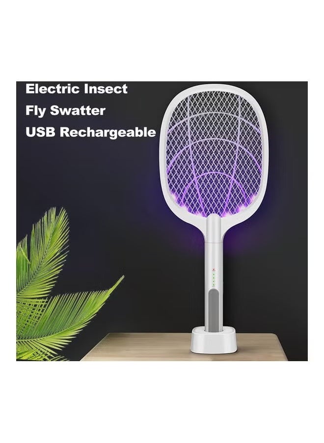 Generic Cordless Electric Fly Mosquito Trap Swatter White 54cm  - Image 5
