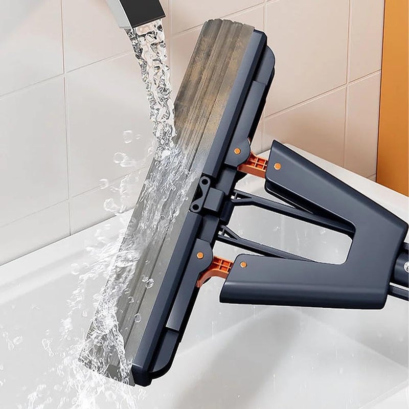 SYSVENT The Future New SelfWringin Super Sponge Mop Biggest Size 380 mm 38 cm Floor Cleaning Squeeze with 2 Pcs of PVA Sponge Head with Stainless Steel Handle Butterfly mop - Image 4