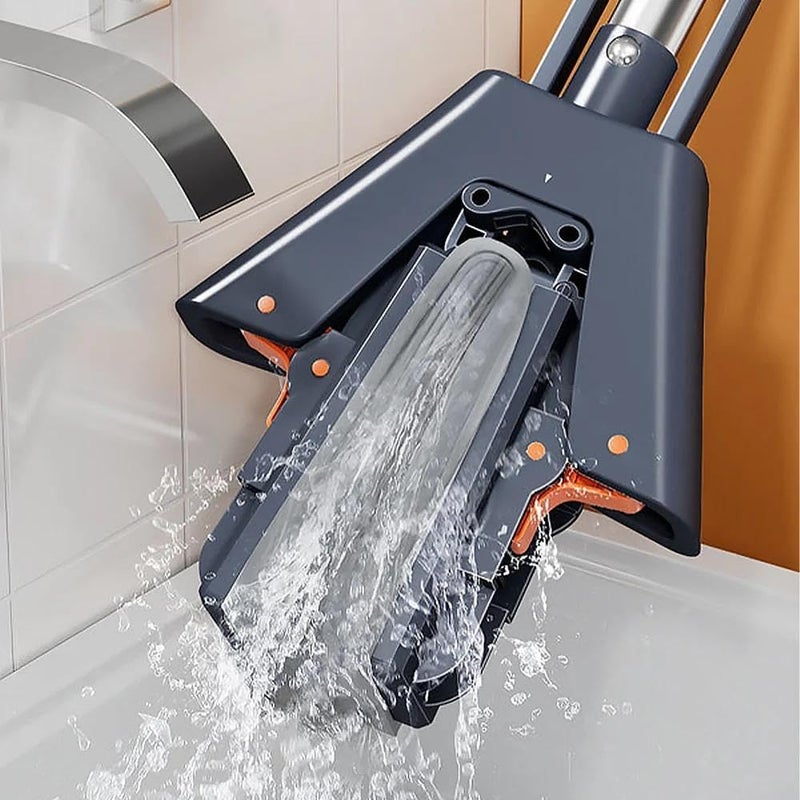 SYSVENT The Future New SelfWringin Super Sponge Mop Biggest Size 380 mm 38 cm Floor Cleaning Squeeze with 2 Pcs of PVA Sponge Head with Stainless Steel Handle Butterfly mop - Image 5