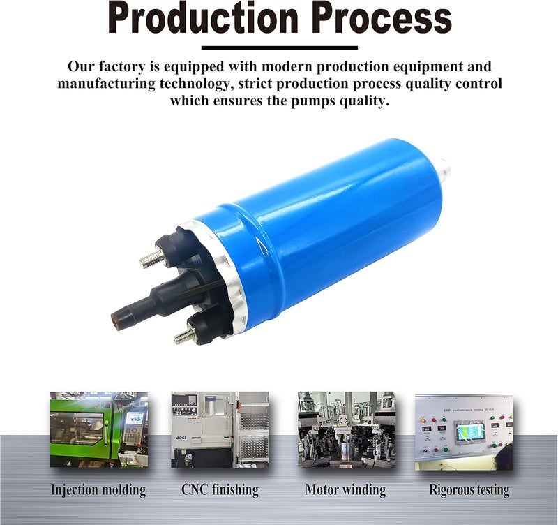 DPHXF Masday 12V Gasoline Inline High Pressure Fuel Pump - 200LPH High Flow 125PSI, Universal Replacement 0580464070 - Image 5