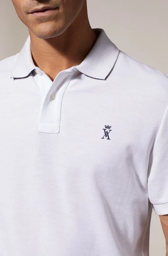 Vicomte A. Pablo White Polo 100% Supima Cotton