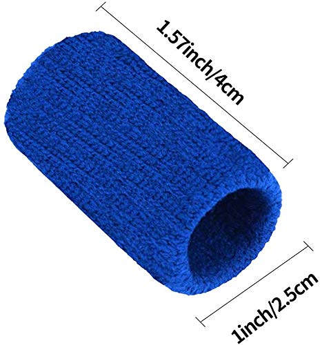 Cute critters 10pcs Finger Sleeves Protectors Thumb Brace Support Elastic Compression Protector for Relieving Pain, Arthritis,Trigger Finger, Sports (Blue) - Image 2