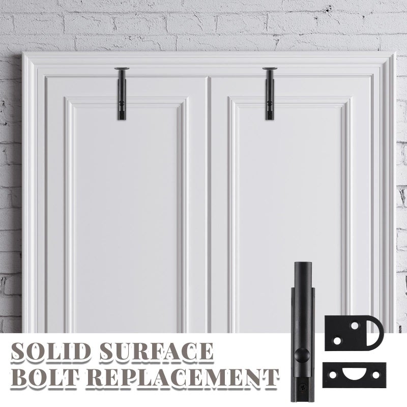 Lothee 4 Pcs Solid Brass Surface Bolt Door Slide Bolt Door Latches for Top of Slide Latch Lock(3",Matte Black) - Image 5